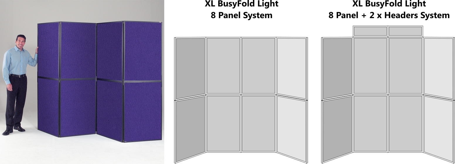 XL BusyFold Light 8 Panel Display System